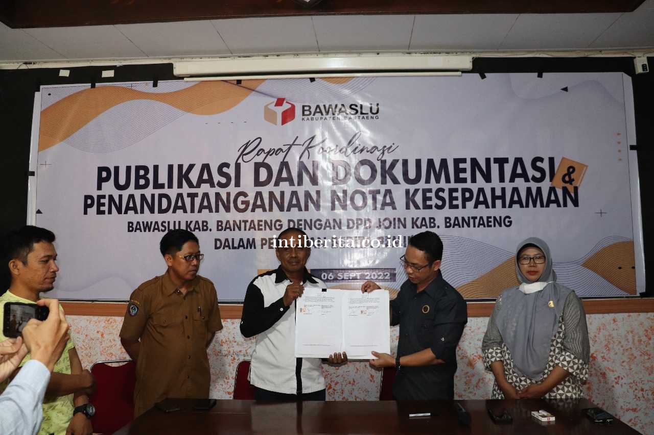 BAWASLU Bantaeng Lakukan MoU dengan JOIN Bantaeng, ini Tujuannya